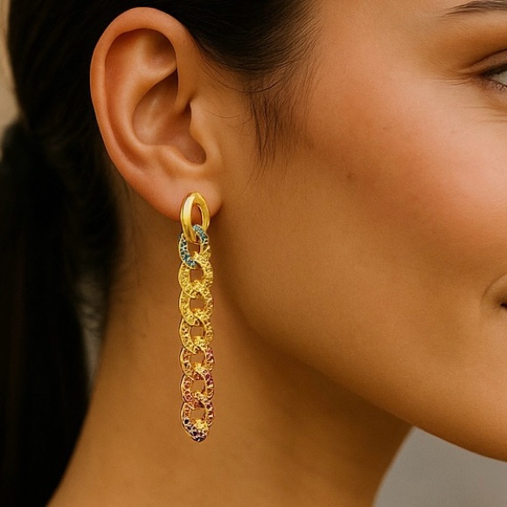 Kurt Geiger London Rainbow 🌈Linear Earrings.